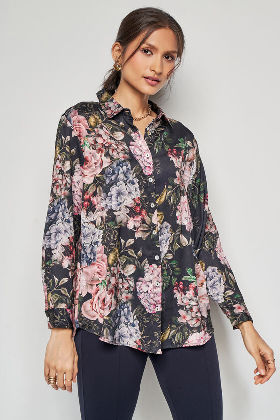 Nightfall Blooms Top, Black, image 4